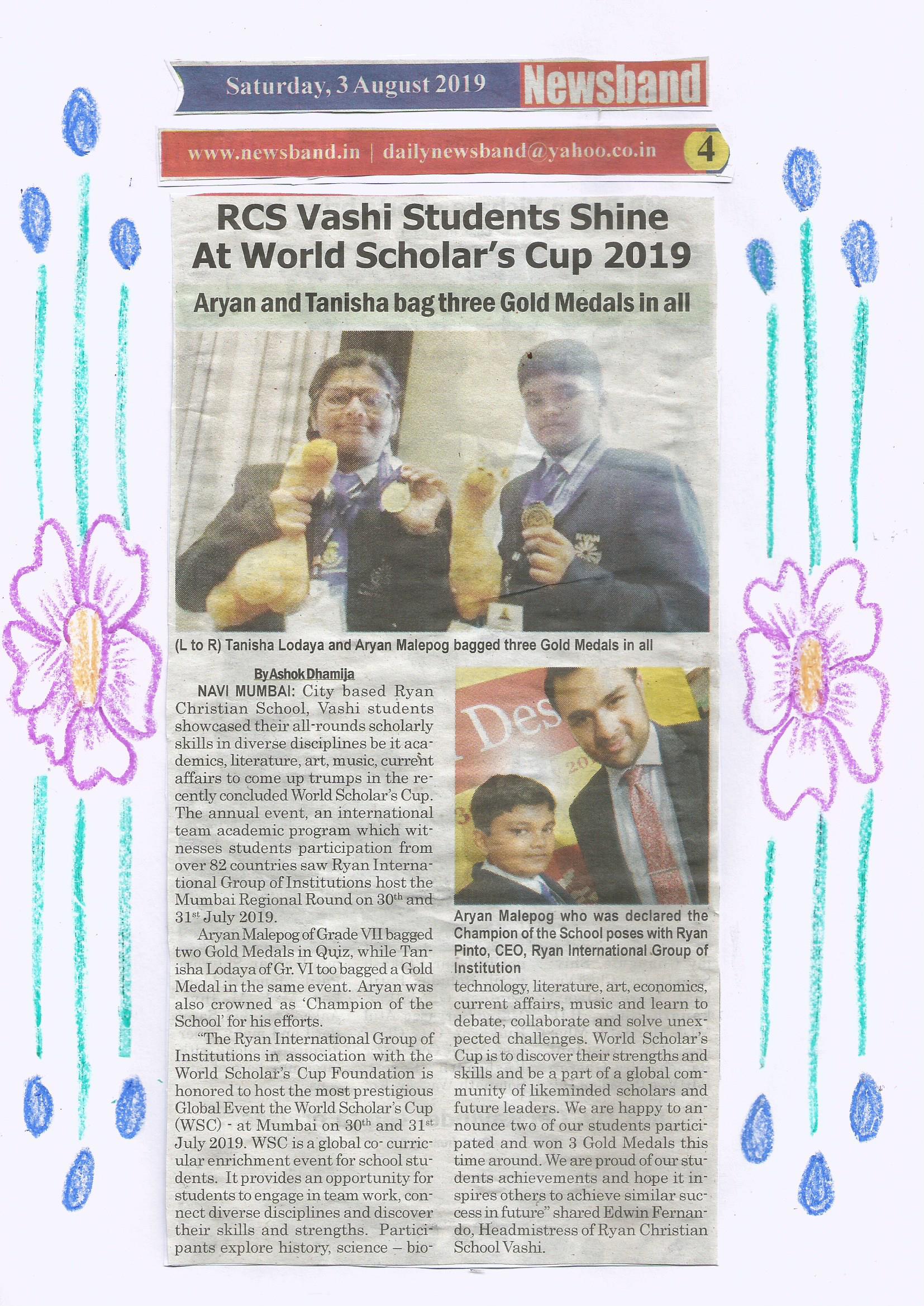 World’s Scholar Cup was featured in Newsband